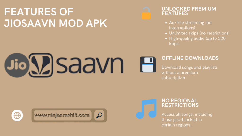 Features of JioSaavn Mod APK